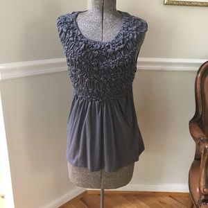 New Anthropologie Deletta ruched sleeveless top S